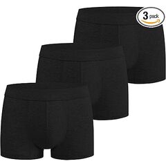Battewa Incontinence Underwear for Men Boxer Briefs Washable Urinary Absorbent Leak Proof Underwear for Bladder Leak 50ml (Medium,3Black,3 Pack)