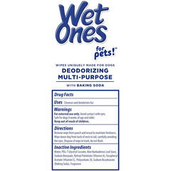 Wet Ones for Pets Deodorizing Multi-Purpose Dog Wipes With Baking Soda Dog Deodorizing Wipes For All Dogs in Tropical Splash Scent, Wet Ones Wipes for Deodorizing Dogs 50 Count (Pack of 12)