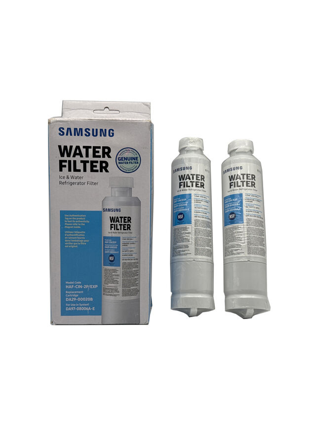 Genuine Replacement for Samsung DA29-00020B HAF-CIN/EXP Refrigerator Water Filter Cartridge - 2 Pack