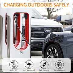 Queleay NACS to CCS1 Charging Adapter, Max 500A 1000V, Compatible with Tesla Superchargers, Electric Vehicle Adapter Fit for Ford, Rivian, GM, Volvo EVs