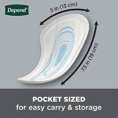 Depend Incontinence/Bladder Control Shields, Pads for Men, Light Absorbency, 174 Count (3 Packs of 58) (Packaging May Vary)