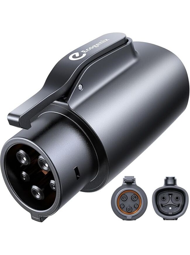 Ecogenix Tesla to J1772 Charging Adapter (Max 80A, 240V) NACS to J1772, Compatible with Tesla (J1772 EVs Only) Black