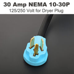 CircleCord NEMA 10-30P to 14-50R EV Charger Adapter Cord Compatible with Tesla Model 3/S/X/Y, 30 Amp Dryer to 50 Amp EV for Level 2 Charging, ETL Listed