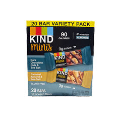 KIND Minis - Dark Chocolate Nuts & Sea Salt - Caramel Almond & Sea Salt, 14 Oz (Pack Of 20) **Exp 9/28/24**