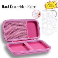 co2CREA Hard Case Compatible with Texas Instruments TI-84 Plus CE/TI-84 Plus/TI-Nspire CX II CAS/TI-Nspire CX II/TI-83 Plus/TI-89 Titanium/TI-85 / TI-86 Color Graphing Calculator, Pink