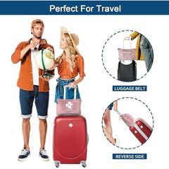 Bnuitland Travel Blanket and Pillow 2 in 1, Soft Flannel Airplane Blanket in Bag Compact-Long Flight Essential for Adults and Kids, Portable Luggage Sleeve and Backpack Clip, 65×40 inch Pink