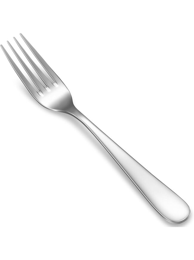 KEAWELL Premium Louise Forks, Set of 4, 18/10 Stainless Steel, Forks Silverware with Round Edge, Exceptional Mirror Finish, Dishwasher Safe (8" Dinner Fork)
