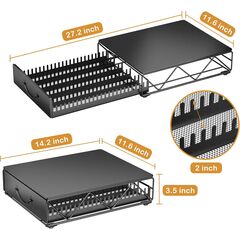 HFHOME Coffee Pod Holder Drawer Compatible with Nespresso - 40 Large or 60 Small