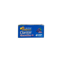 Children's Claritin 5 mg 24 Hour Non-Drowsy Grape Flavor 40 Tablets