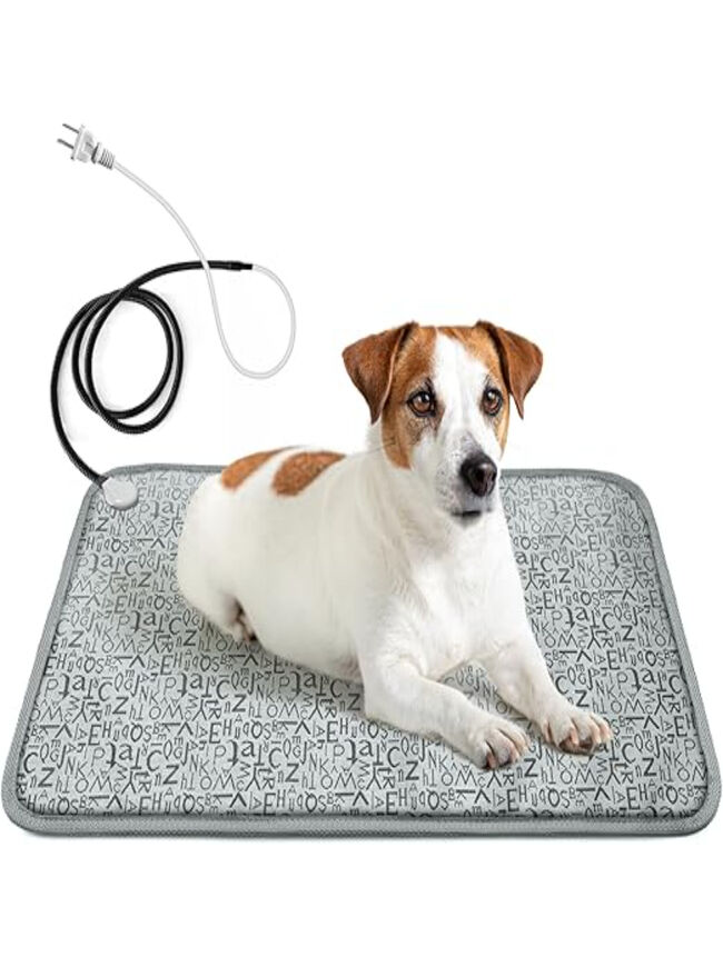 RC SLL Dog Heating Pad, Pet Heated Mats Puppy Heating Pad for Winter, Whelping Box,Waterproof Heated Pet Bed Mat for Dogs with Chew Resistant Steel Cord(Letter, 28 * 18in)