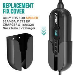 AIMILER Level 2 EV Charger 16A for Nacs Connector/Tesla Cars, ETL Certified + 1 Extra Fix Cover/Protector Cover(Black)