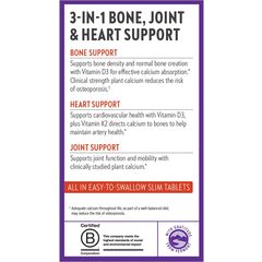 New Chapter Calcium Supplement - Bone Strength Organic Calcium with Magnesium, Vitamin D3+K2, 70+ Trace Minerals for Bone Health, Gluten Free, Easy to Swallow Slim Tablets - 180 Count