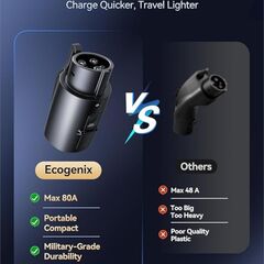 Ecogenix Tesla to J1772 Charging Adapter (Max 80A, 240V) NACS to J1772, Compatible with Tesla (J1772 EVs Only) Black