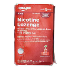 Amazon Basic Care 4mg Nicotine Lozenge, Cherry Flavor, 168 lozenges Exp 06/2025
