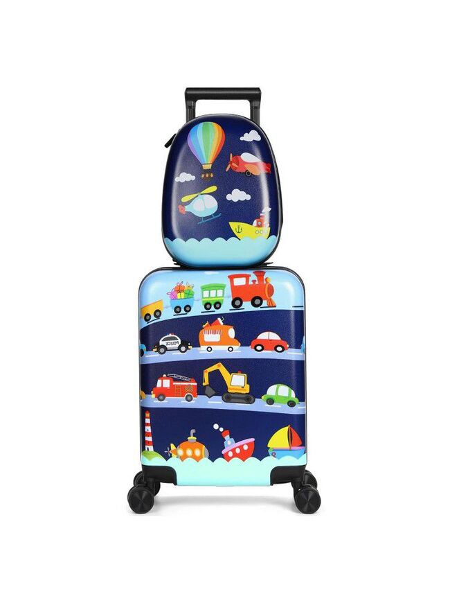 Kids Luggage Travel Set - 18 Inch Suitcase and 13 Inch Backpack