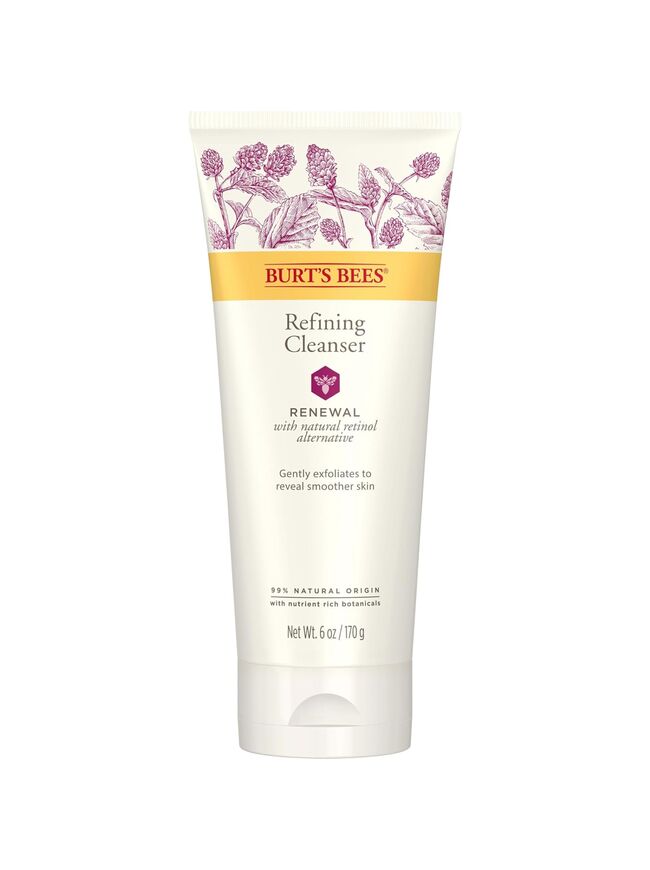 Burt's Bees Renewal Refining Cleanser with Bakuchiol Natural Retinol Alternative, 6 Oz (Package May Vary)