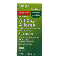 Amazon All Day Allergy Antihistamine 24hr 365 Tablets Compare to ZYRTEC