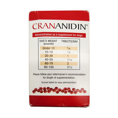 Nutramax Crananidin Cranberry Extract Urinary Tract Health Supplement for Dogs - 75 Chewable Tablets