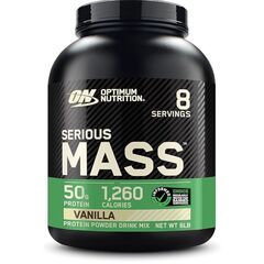 Optimum Nutrition Serious Mass, Weight Gainer Protein Powder with Creatine, Vanilla, 6.lb