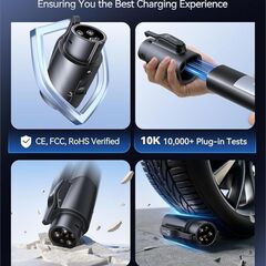 Ecogenix Tesla to J1772 Charging Adapter (Max 80A, 240V) NACS to J1772, Compatible with Tesla (J1772 EVs Only) Black