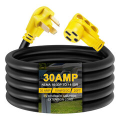 20ft EV Charger Adapter Cord Compatible with NEMA 10-30P to 14-50R, 30 Amp 3 Prong Dryer to 50 Amp 4 Prong EV Only for Tesla or EV Level 2 Charging, EV Extension Cord with Handle, ETL Listed