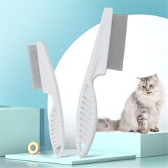 White Flea Comb for Dogs and Cats,Pet Flea Comb,Multifunctional Pet Hair Comb Flea and Tear Stain Removal, Pack of 5