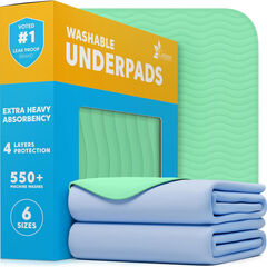 GREEN LIFESTYLE® 2Pack 41x41 Washable Underpads - Heavy Absorbency Reusable