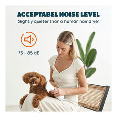 2-in-1 Dog Hair Dryer with Slicker Brush for Small-Sized Dogs and Cats | Pet Hair Dryer | Dog Blow Dryer | 300 Watts, 75-85 dB, Adjustable Temperature, Overheat Protection