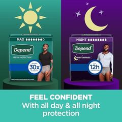Depend Fresh Protection Adult Incontinence Underwear for Men, Disposable, Maximum, Extra-Large, Grey, 26 Count, Packaging May Vary
