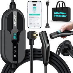 AIMILER Level 2 Tesla Charger(Wireless WiFi APP), 240V, 32 Amp, NEMA 14-50 Plug, 25ft Cord - Portable/Home NACS Connector Electric Car(EV) Charger for Tesla - Compatible with Tesla Model X/Y/3/S