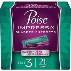 Poise Impressa Incontinence Bladder Support for Women, Bladder Control, Size 3, 21 Count (Packaging May Vary)