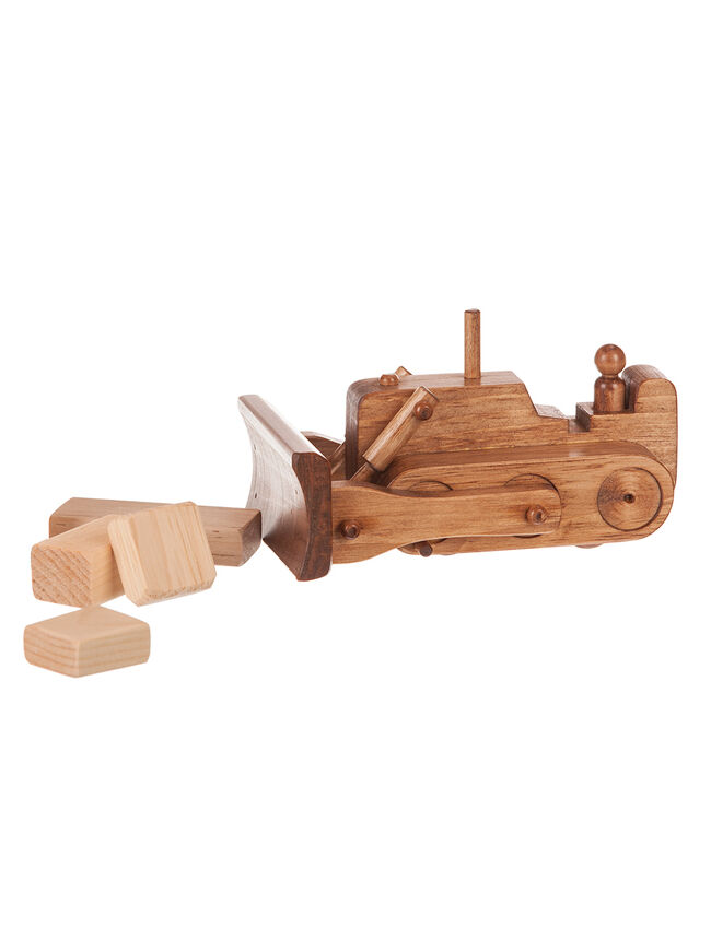 American Made Wooden Toy Bulldozer - Color options