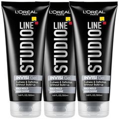 L'Oreal Paris Studio Line INVISI Gel, Strong Hold 6.80 oz (3 pack)