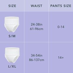 Rael Disposable Underwear for Women, Organic Cotton Cover - Incontinence Pads, Postpartum Essentials, Disposable Underwear, Unscented, Maximum Coverage (Size S-M, 12 Count)