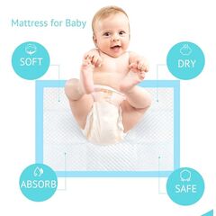 Buyockss Baby Disposable Underpad 100 Count Incontinence Changing Pad Baby Diapers Newborn Pads Soft Breathable Waterproof Leak Proof Quick Absorb 13X18 Inch