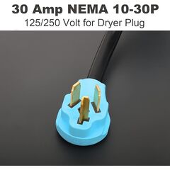 CircleCord UL Listed 3 Prong 25 Feet Dryer/EV Extension Cord, 30 Amp NEMA 10-30P/R, Suit for Level 2 EV Charging Such as Tesla Model 3/X/Y/S and 3 Prong Dryer, 125V/250V STW 10 Gauge