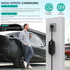 AIMILER Level 2 Tesla Charger(Wireless WiFi APP), 240V, 32 Amp, NEMA 14-50 Plug, 25ft Cord - Portable/Home NACS Connector Electric Car(EV) Charger for Tesla - Compatible with Tesla Model X/Y/3/S