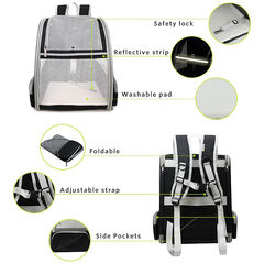 Texsens Innovative Traveler Bubble Backpack Pet Carriers for Cats and Dogs (Black)