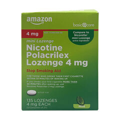 Amazon Basic Care Nicotine Polacrilex Mini Lozenge 4 Mg 135 Lozenges