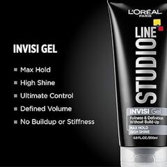 L'Oreal Paris Studio Line INVISI Gel, Strong Hold 6.80 oz (3 pack)