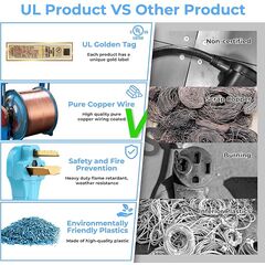 CircleCord UL Listed 3 Prong 25 Feet Dryer/EV Extension Cord, 30 Amp NEMA 10-30P/R, Suit for Level 2 EV Charging Such as Tesla Model 3/X/Y/S and 3 Prong Dryer, 125V/250V STW 10 Gauge